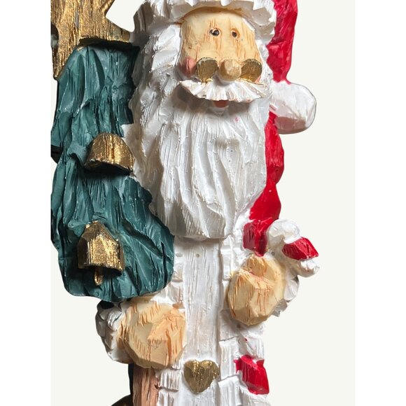 Thin Santa Claus Figurine With Star and Bells Accent Christmas Decor - Picture 3 of 9
